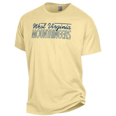 West Virginia ComfortWash Logo Script Tee