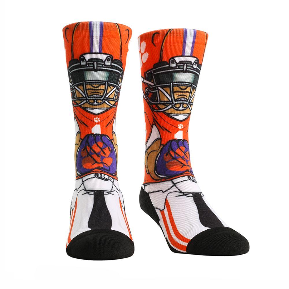 Clemson Rock ' Em Hyperoptic Playmaker Socks