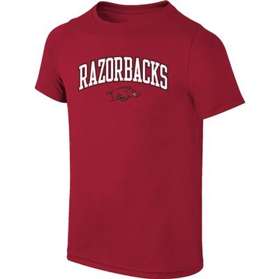 Arkansas Youth Arch Logo with Running Hog Tee Shirt