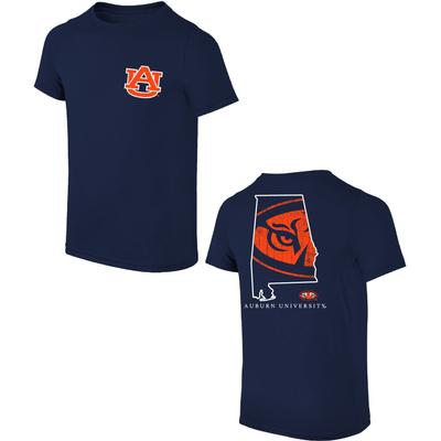 Auburn State with Tiger Eye Logo Tee Shirt