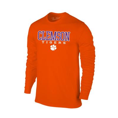 Clemson Men's Tigers with Paw Logo L/S Tee Shirt