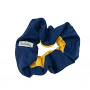  Pomchies Navy And Yellow Gold Hair Scrunchie