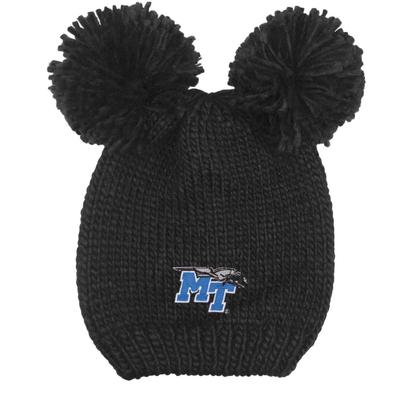 MTSU LogoFit Kids' Double Pom Knit Hat