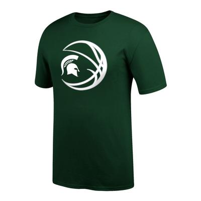 Michigan State Logo in Basketball Tee Shirt