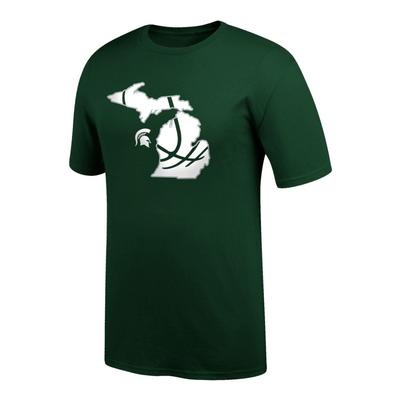 Michigan State Basketball in State Tee Shirt