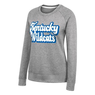 Kentucky Women's Vintage Fleece Bubble Letters Pullover