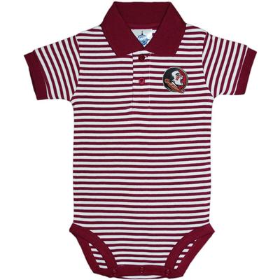 FSU Infant Striped Polo Onesie
