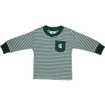 Michigan State Toddler Striped L/S Pocket Tee