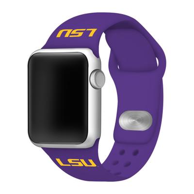 LSU Apple Watch Purple Silicon Sport Band 42/44 MM
