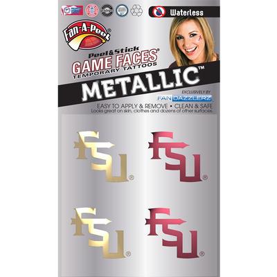 FSU Metallic Face Decal 4-Pack