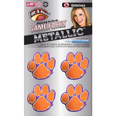 Paw Metallic Face Decal 4-Pack