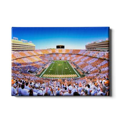 Tennessee 24x16 Reverse Checkerboard End Zone Canvas