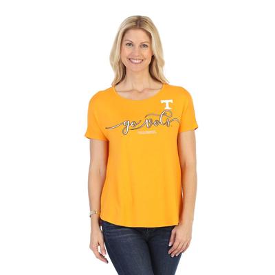 Tennessee P. Michael Script Print Scoop Neck Top