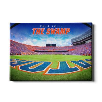 Florida 24x16 This is the Swamp End Zone Canvas
