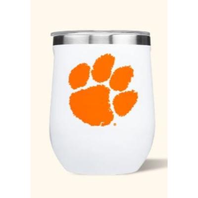 Clemson Corkcicle 12oz Stemless Wineglass