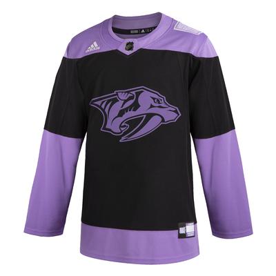 Nashville Predators Adidas Hockey Fights Cancer Jersey