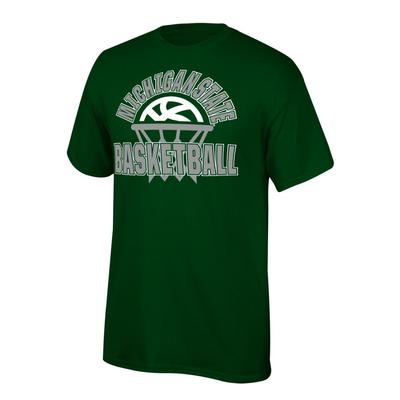 Michigan State Youth Arch with Basketball in Net Tee Shirt