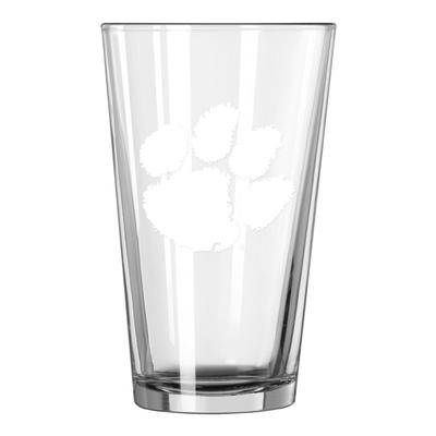 Clemson 16oz Satin Etch Pint Glass
