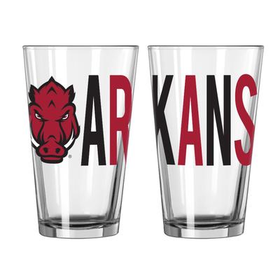 Arkansas 16oz Overtime Pint Glass