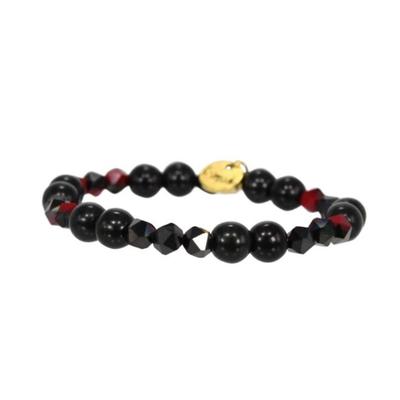 Erimish Black and Red George Stackable Bracelet