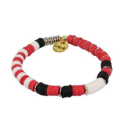 Erimish Red, Black, and White Jaxson Stackable Bracelet