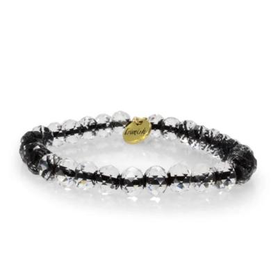 Erimish Clear and Black Ted Stackable Bracelet