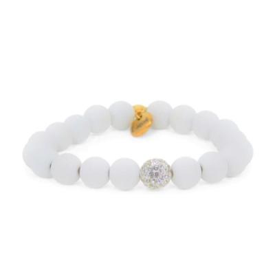 Erimish White Jared Stackable Bracelet