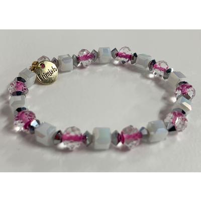 Erimish Purple and White Mark Stackable Bracelet