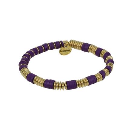 Erimish Purple and Gold Corey Stackable Bracelet