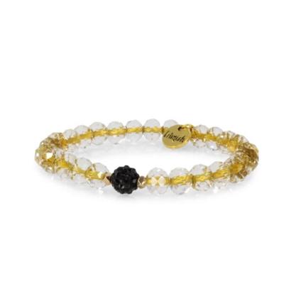 Erimish Clear and Gold Tyson Stackable Bracelet