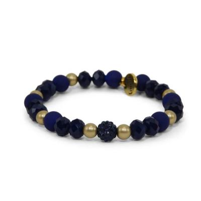Erimish Navy and Gold Marcel Stackable Bracelet