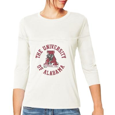 Alabama Women's 3/4 Sleeve Circle Vault Tee