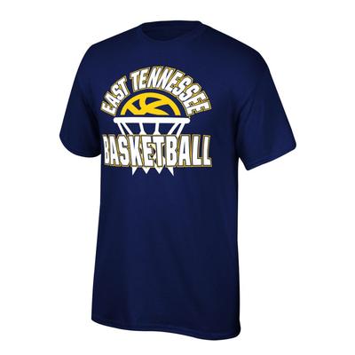 ETSU Youth Arch with Basketball in Net Tee Shirt