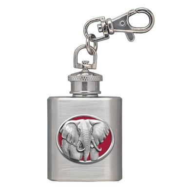 Heritage Pewter Red Elephant Mini Flask Key Chain