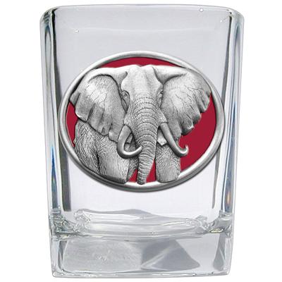 Heritage Pewter Red Elephant Square Shot Glass