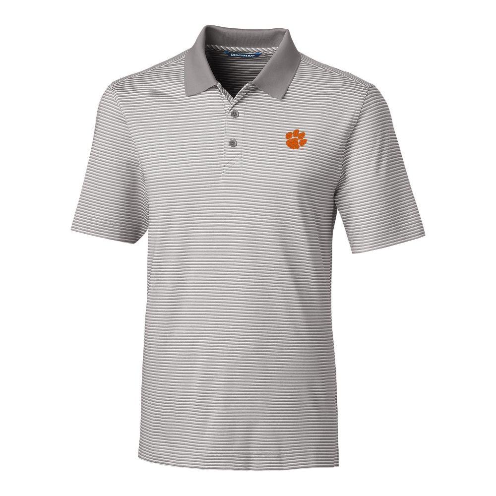Clemson Cutter & Buck Big And Tall Forge Stripe Polo *** Custom Order ***
