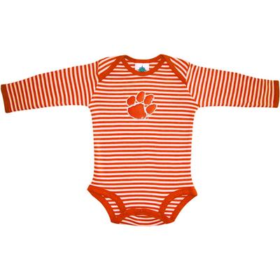 Clemson Infant Stripe L/S Bodysuit