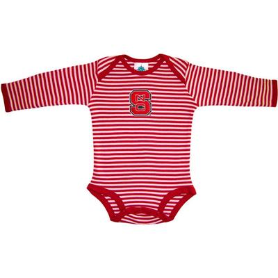NC State Infant Stripe L/S Bodysuit