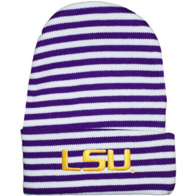 LSU Infant Striped Knit Cap