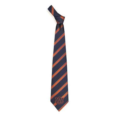 Auburn Woven Polyester Stripe Tie