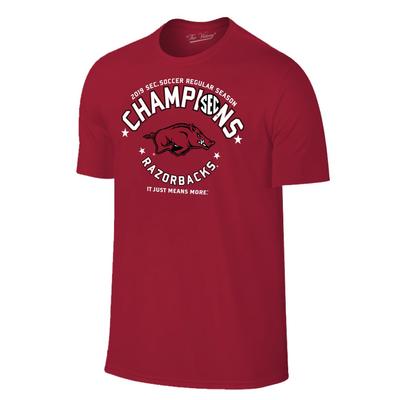 Arkansas Women's 2019 Soccer Regular Season Champions Tee Shirt