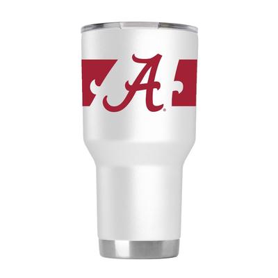 Alabama 30 oz. 360 Script White Tumbler