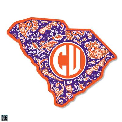 Clemson SDS Design Paisley Decal