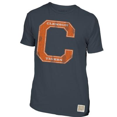 Clemson Retro Brand C Block Slub Tee
