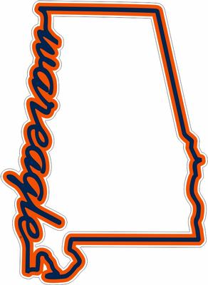 War Eagle State Outline Decal