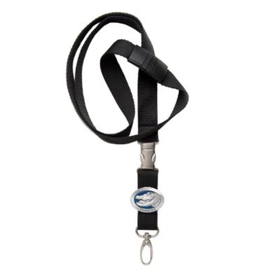 Heritage Pewter Blue Alligator Lanyard
