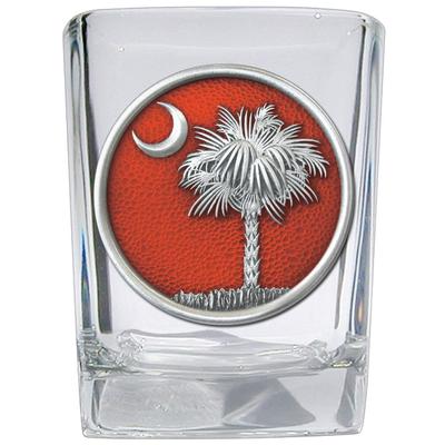 Clemson Heritage Pewter Palmetto Square Shot Glass