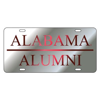 Alabama License Plate Silver/Crimson Alumni