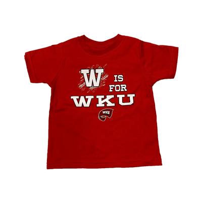 W is for WKU Toddler Tee Shirt