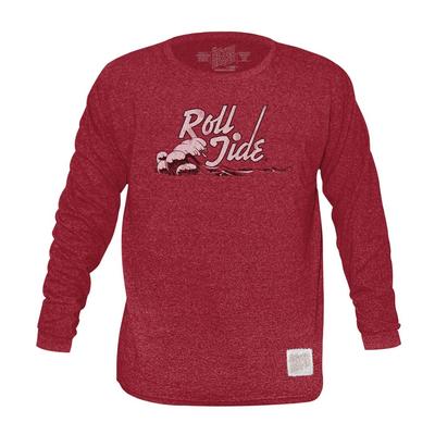 Alabama Retro Brand Mock Twist Triblend Long Sleeve T-Shirt
